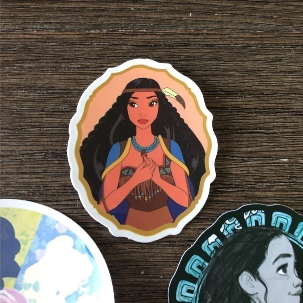Set of 6 Disney princess stickers